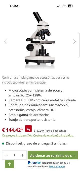 Microscópio Bresser Biolux AL