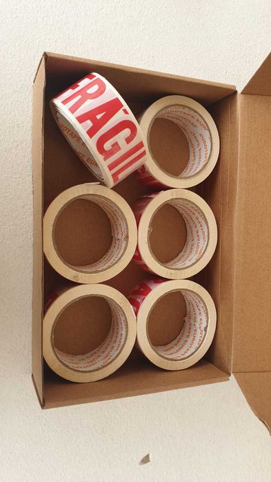 Fita Adesiva Identificadora para volumes “Frágil” 48mm x6 (NOVO)