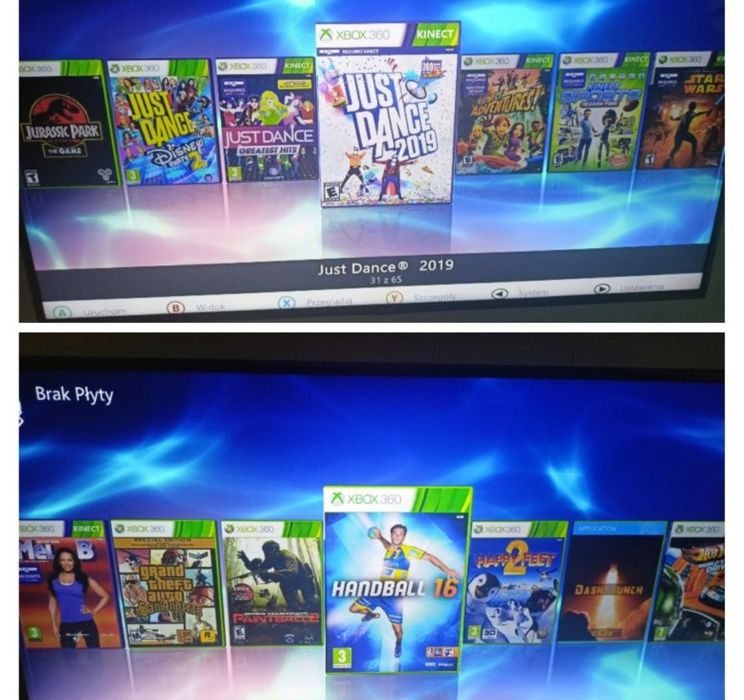 Xbox 360 jak nowy dużo gier kierownica