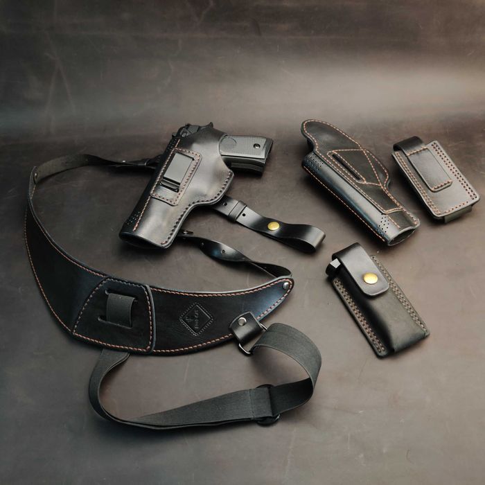 Шкіряна кобура для Beretta M9,  Беретта, кобура Beretta 92 FS, Шкіряна оперативна кобура для пістолета Beretta M9 чи Beretta 92F (92FS)