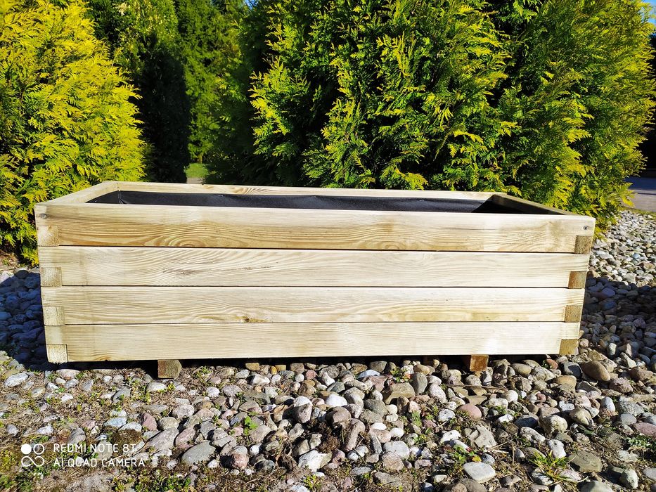 Donica drewniana skrzynia z drewna doniczka 100x40 HIT!!! KURIER