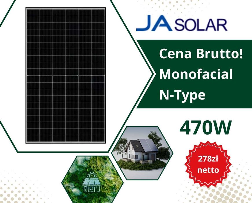 Panele Fotowoltaiczne 470W Ja Solar JAM54D40-470/LR_BF | Fotowoltaika Jinko Longi
