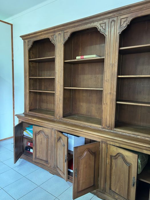 Livraria / Armário de salão de madeira maciça