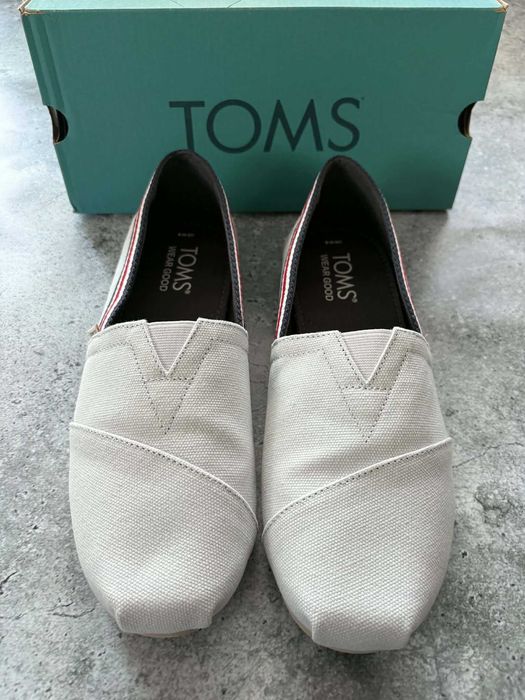 Wsuwane buty espardyle TOMS Alpargata classic szare nowe! rozmiar 40.5