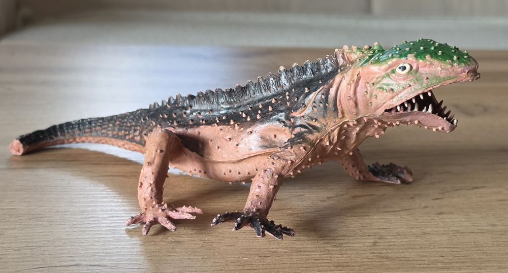 Figurka gumowa PRL 1980 vintage jaszczur 23 cm iguana dinozaur