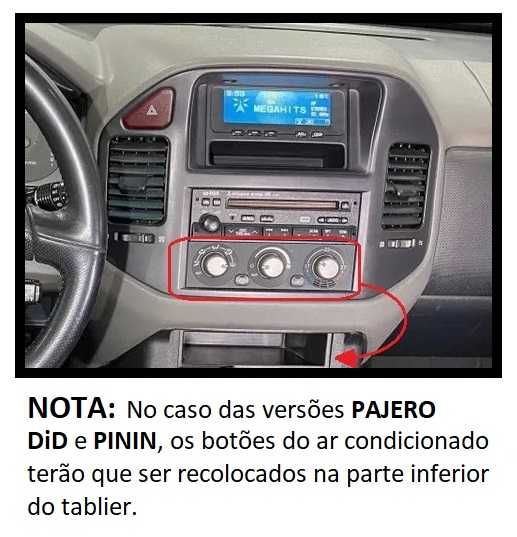 Rádio 2DIN • Mitsubishi PAJERO (1991 a 2007) • Android [4+32GB] DID