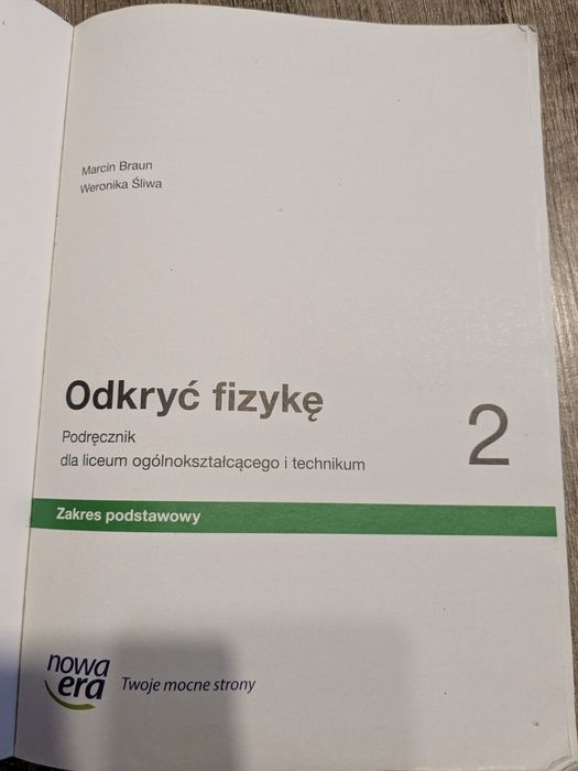 Odkryć fizykę 2. Zakres podstawowy. 2022