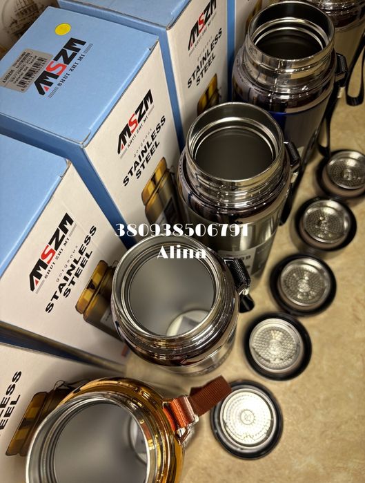 Термос 800мл стальной датчик индикатор температуры LED экран