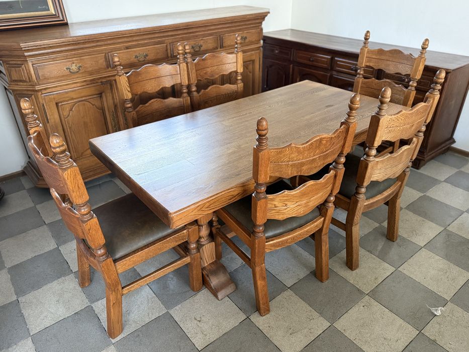 стіл прямокутний + 6 стільців