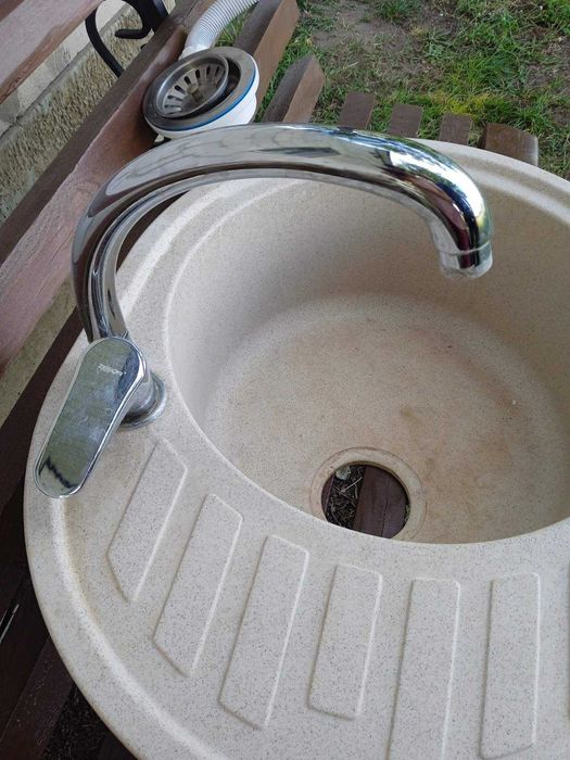 Мийка з кварц.піску+змішувач+сифон