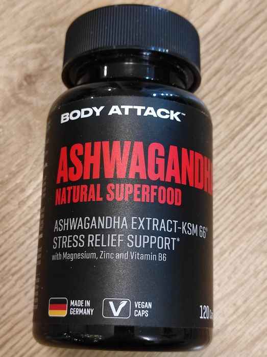 Ashwagandha Ekstrakt KSM 66 firmy Body Attack