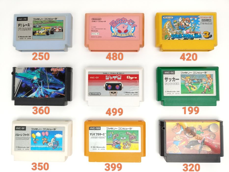 ‼️ Картриджі Famicom, Dendy. Оригінал. Mario, Kirby та ін...