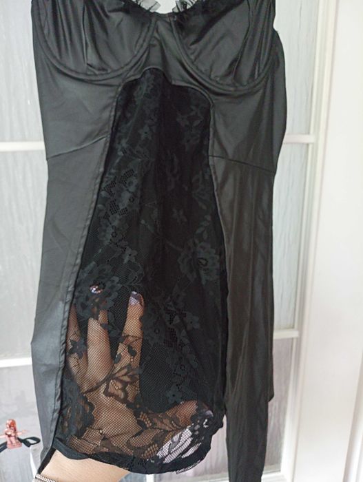 Lateksowy komplet nocny,XL