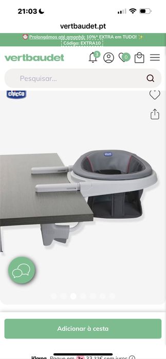 Cadeira de balcão chicco giratoria64169618517379120