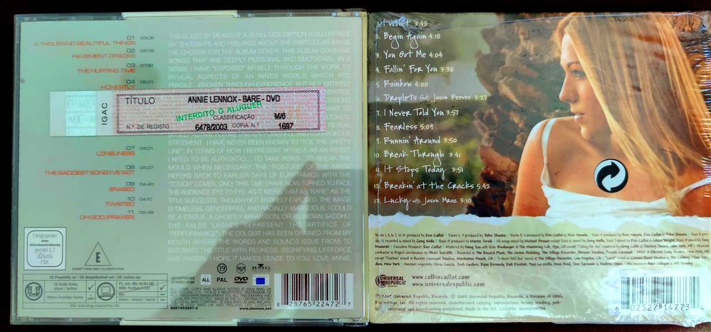 Annie Lennox CD duplo