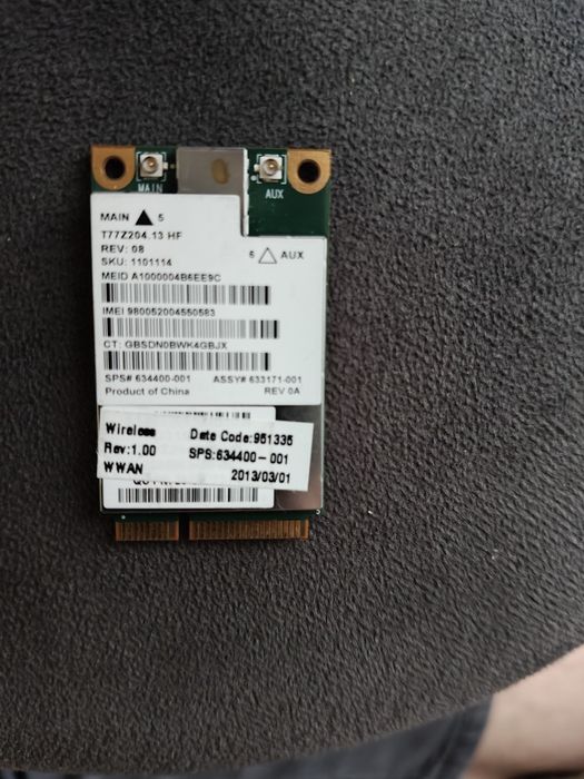 Moduł WWAN LTE 3G/4G do laptopa Dell/HP – Sierra EM7305, Dell DW5821e