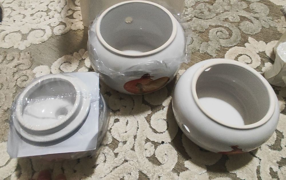 Conjunto de Potes cebolas/alhos