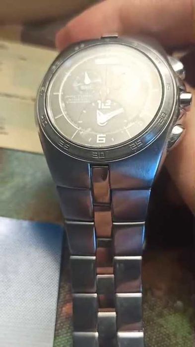 Raro Seiko Arctura kinetic Cronograph Snl003p1 Cronógrafo Cinético