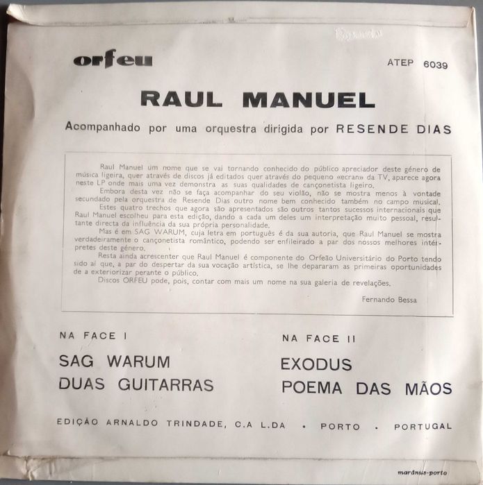 Raul Manuel	- - - - -	Sag Warum	- - - - -	EP