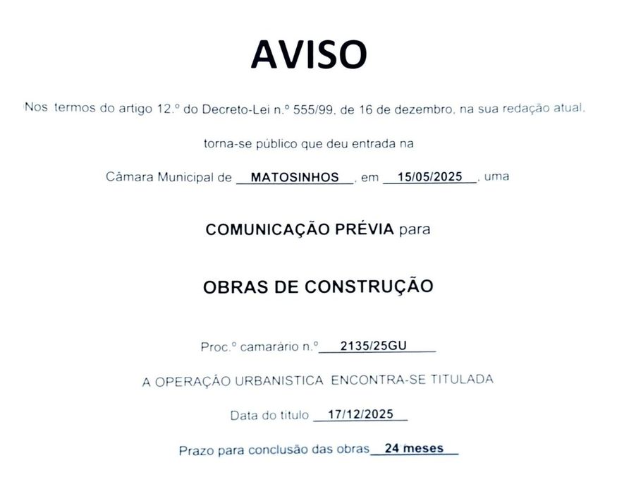 Terreno com licença construção para moradia T4 a 150m do METRO CUSTIÓ