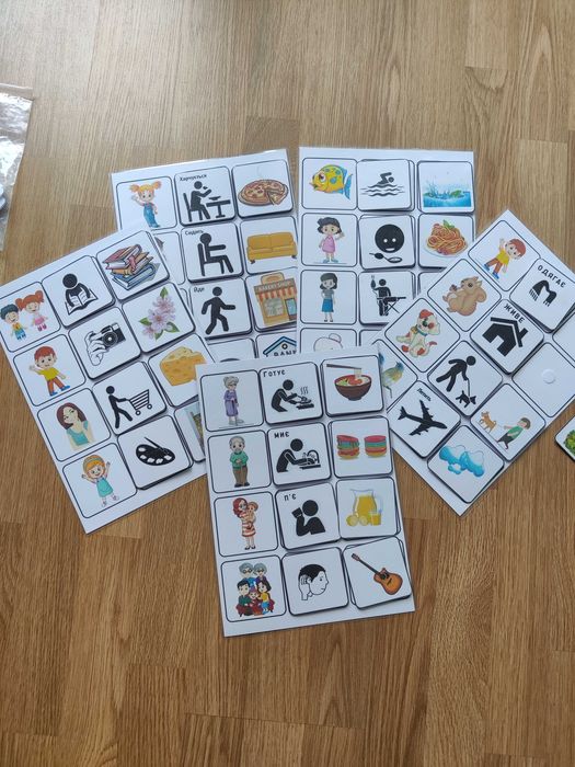 Фразовий конструктор,побудова словосполучень, речень, ігри на липучках