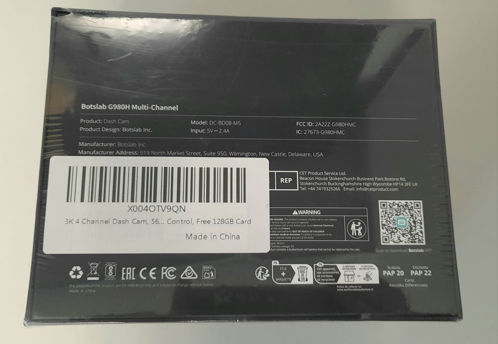 Видеорегистратор Botslab dash cam G980H 4-Channel  4k