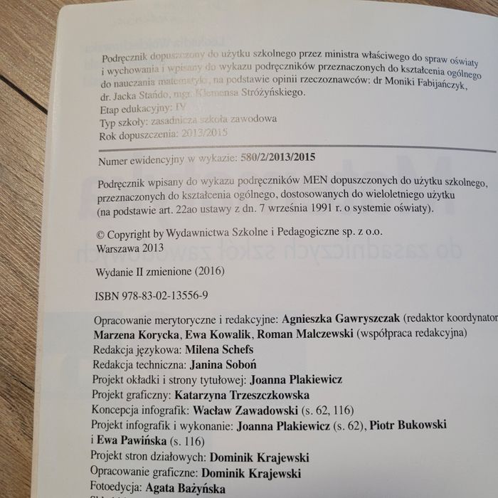 Matematyka dla klas 2 zsz