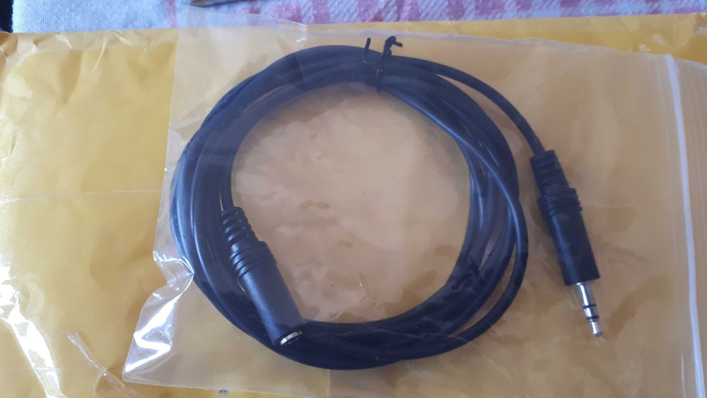 extensão áudio 2 metros jack macho femea