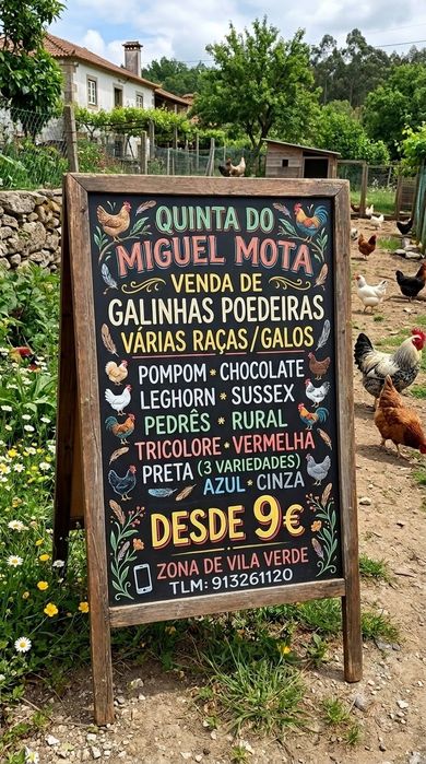 Galinhas Poedeiras e Galos várias raças