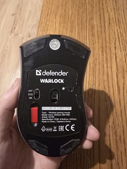 Myszka  gamingowa bezprzewodowa Warlock Defender