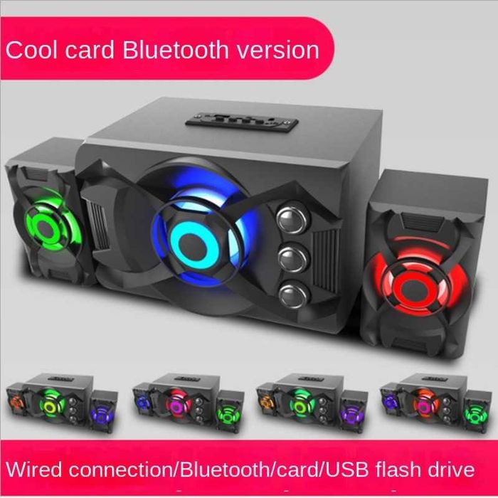 Блютуз колонки 2.1, Саб. +2 сателлита. Акустическая система с блютуз.