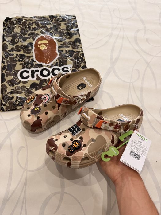 Crocs bape aape baby milo кроксы бейп A Bathing Аре кроксы bape opium drip drill archive erd viper y 2k rap skate дрип