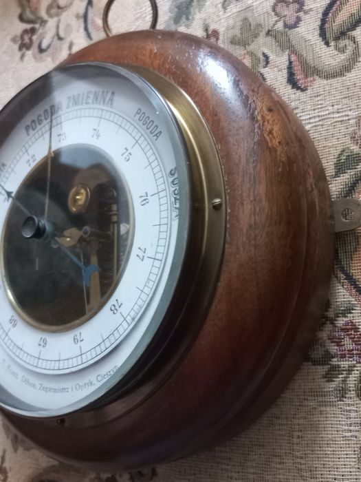Stary barometr - sygnowany Franz Dibon Cieszyn