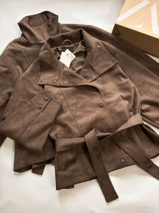 Тренч зі штучної замші Zara