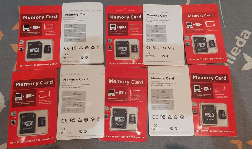 10 SD Cards + Micro SD Adapter, NEW64751977045123120