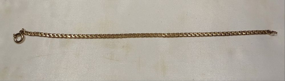 Puseira de ouro para criança-19k- cumprim: 6,1cm