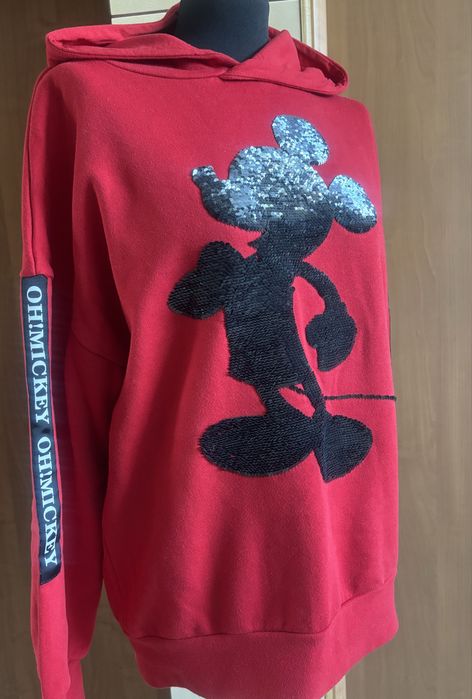 Bluza oversize z cekinami Mickey Mouse House