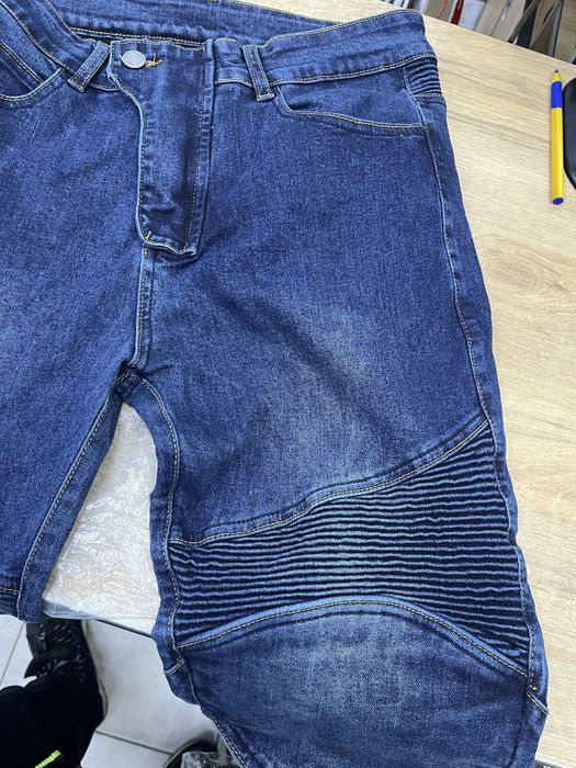 Захисні мотоштани Мотоджинси сині і внутрішнім захистом