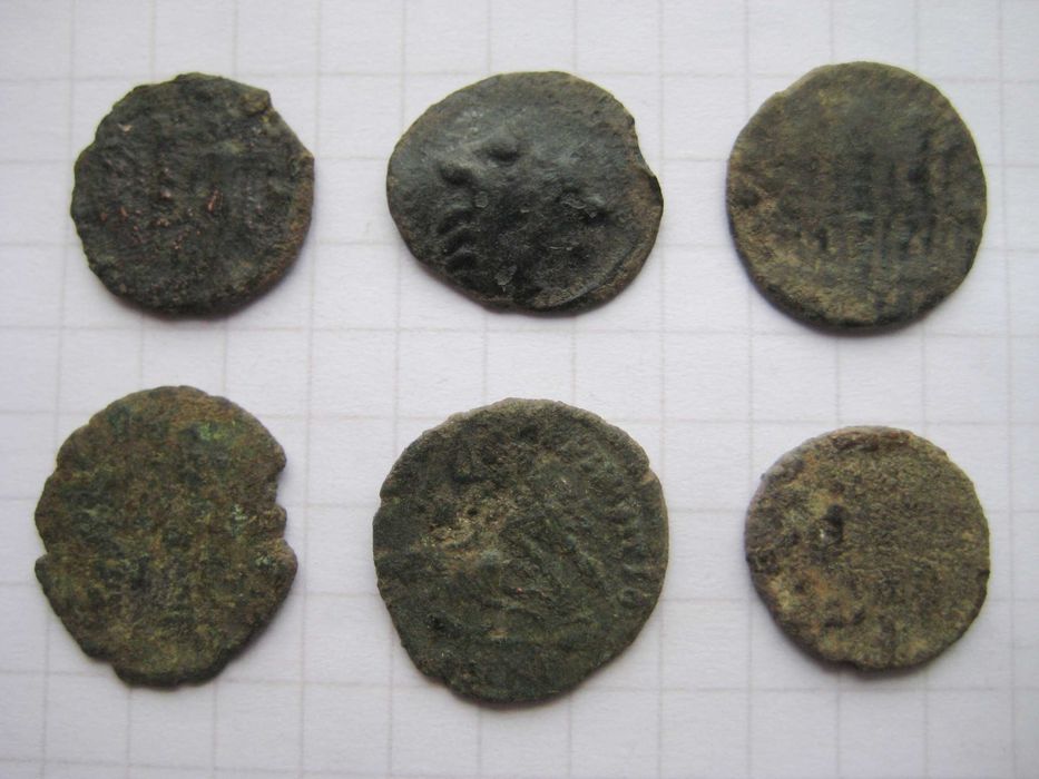 Античные и средневековые монеты (фоллисы, денарии, солиды)