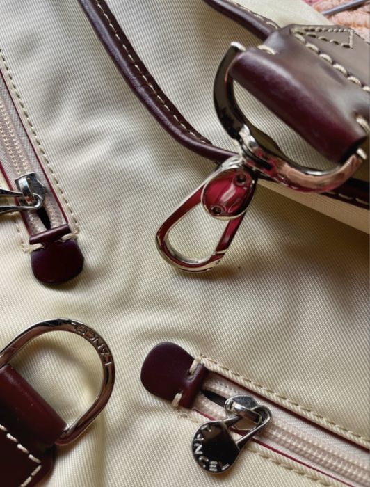 Mala LANCEL branco crú crossbody tamanho médio