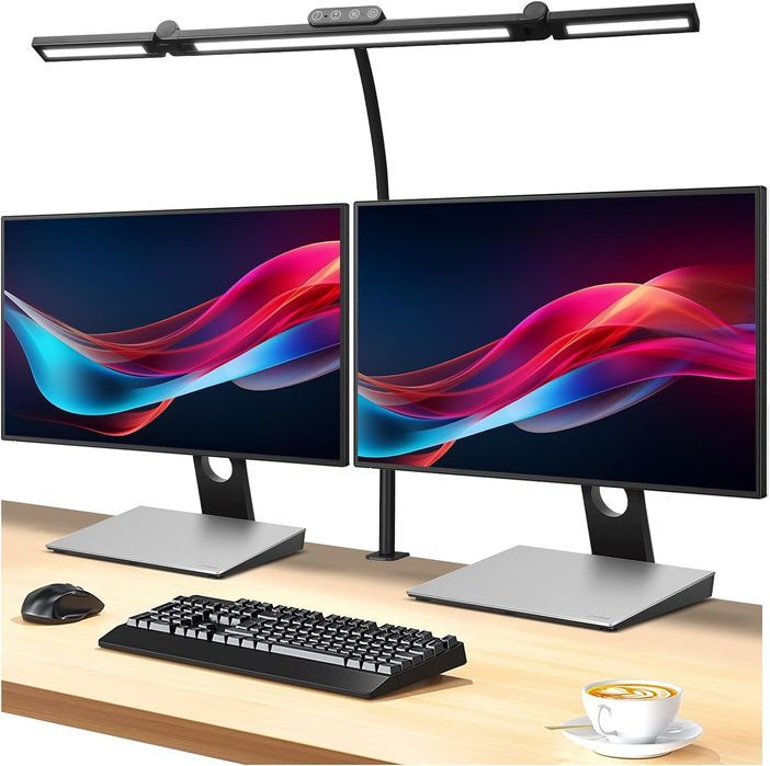 Asstikoo Lampka biurkowa LED 24W 3 głowice z pilotem