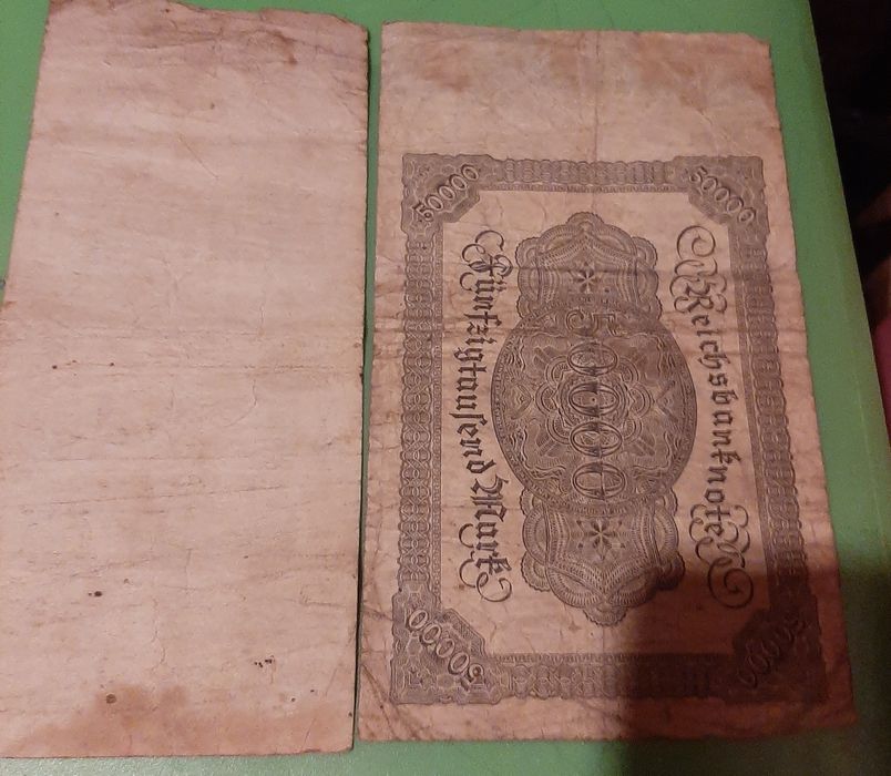 Banknoty marki rok 1922 i 1923 okazja