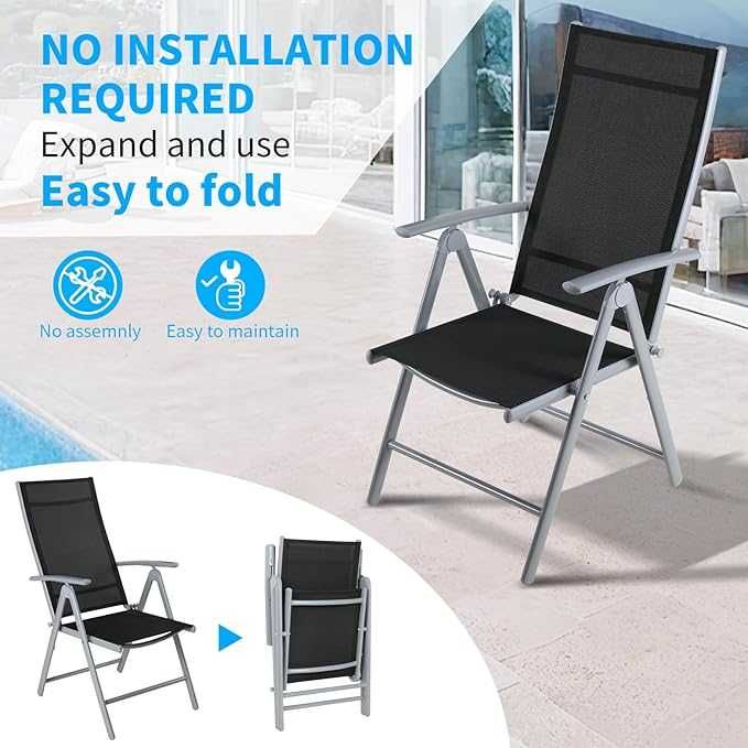 Nowe krzesło ogrodowe/ aluminiowe  / hoker/ leżak / 2szt !A2697!