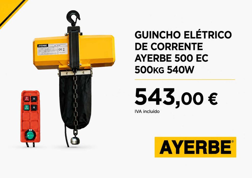 Guincho Elétrico de Corrente AYERBE  500kg 540W LL29