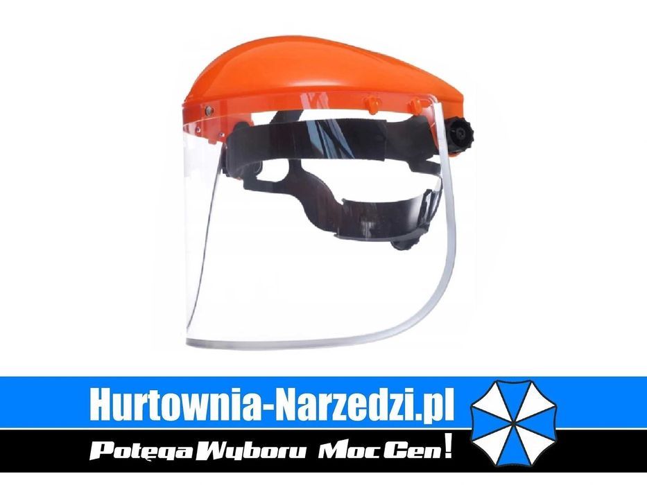 Maska do kosiarki PVC , przyłbica ochronna twarzy Silver