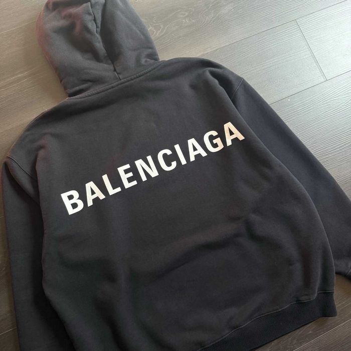 Худі BALENCIAGA Back Logo Print Oversized Pullover