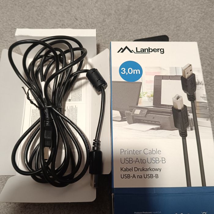 Kabel do drukarki USB-a na USB-b 3m nowy