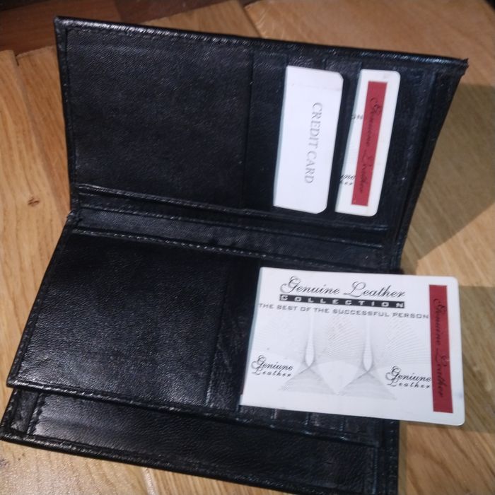 Portfel skórzany czarny