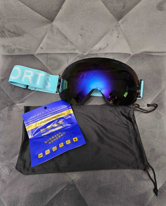 Лижні окуляри, лижна маска + чохол, маска сноуборд лыжная маска очки