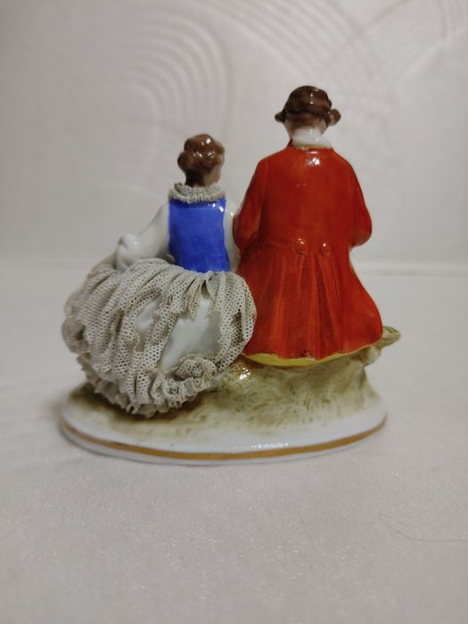 Статуэтка кавалер с дамой MULLER Мюллер фарфор Германия 1890-1927 год